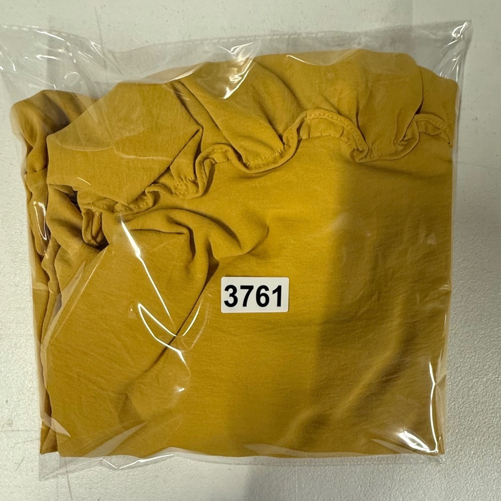 Emma & Michele Mustard Yellow Ruffle Hem Tunic Dress Large cottagecore casual - Picture 8 of 9
